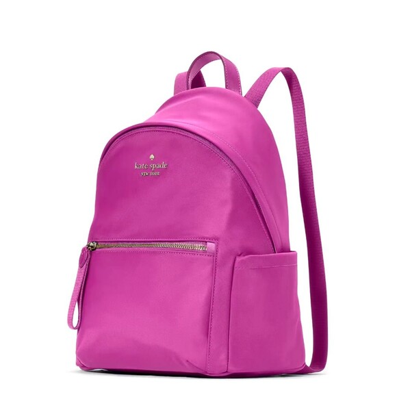 New Kate Spade Chelsea Medium Backpack Nylon Baja Rose - Picture 2 of 5